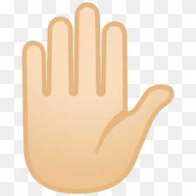 Raised Hand Light Skin Tone Icon - Mao Cor Da Pele, HD Png Download - emoji hands png