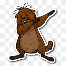 Groundhog Day Funny Dabbing Dance Groundhog Sticker - Transparent Groundhog Day Png, Png Download - dabbing png