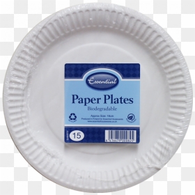 Paper Plates White 18cm 15"s - Vienkartines Popierines Lekstes, HD Png Download - white plate png