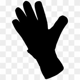 Glove Clipart Silhouette - Gloves Silhouette Png, Transparent Png - hand silhouette png