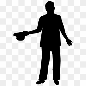 Standing,human Behavior,silhouette - Clip Art, HD Png Download - hand silhouette png
