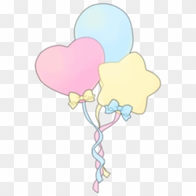 #kawaii #balloon #balloons #pastel - Heart, HD Png Download - kawaii heart png