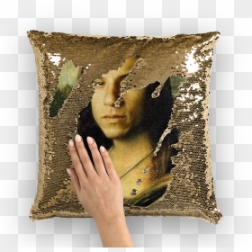 Vin Diesel As The Mona Lisa ﻿sequin Cushion Cover - Nicolas Cage Sparkle Pillow, HD Png Download - vin diesel png