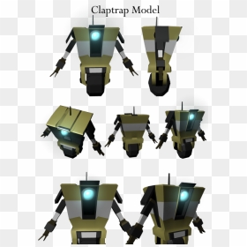 Quick Model Of Claptrap From Borderlands - Illustration, HD Png Download - borderlands png