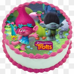 Meet The Trolls - Торт С Троллями, HD Png Download - poppy troll png
