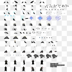 Click For Full Sized Image Batman And Weapons - Batman Weapons Sprite Sheet, HD Png Download - batman silhouette png