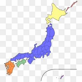 Japanese Islands - Japan 4 Island Map, HD Png Download - japanese png