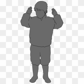 Grey Silhouette Of Small Child - Kid Silhouette Png Grey, Transparent Png - children silhouette png