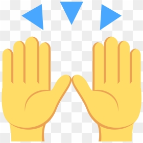 Raising Hands Emoji Png, Transparent Png - emoji hands png