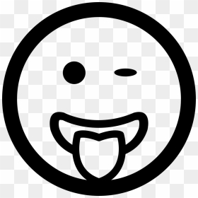 Winking Emoticon Smiling Face With Tongue Out Of The - Rachel And David All Bad Things Podcast, HD Png Download - smile face png