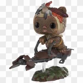 Ewok Speeder Bike Funko , Png Download - Funko Pop Ewok With Speeder Bike, Transparent Png - ewok png