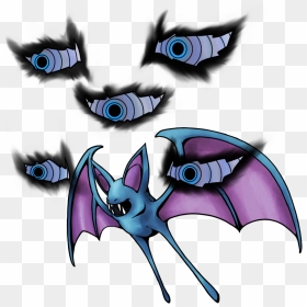 Zubat Used Mean Look Game Art Hq Pokemon Art Tribute - Zubat Used Confuse Ray, HD Png Download - zubat png