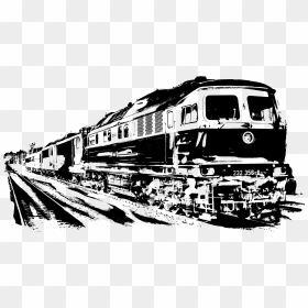 Monochrome Diesel Locomotive Clip Arts - Diesel Engine Train Clipart, HD Png Download - vin diesel png