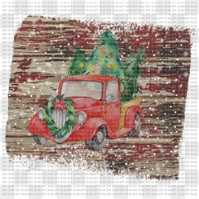 Christmas Truck With Wood Background - Craft, HD Png Download - wood background png