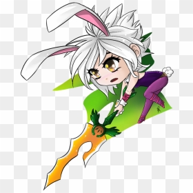 Rengar Drawing Dragon Blade Riven Jpg Black And White - Battle Bunny Riven Drawing Chibi, HD Png Download - riven png