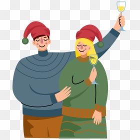 People On Christmas Party Clipart - Cartoon, HD Png Download - party people png
