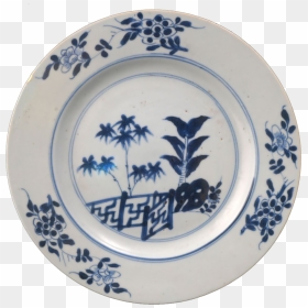 Chinese Porcelain Dinner Plate Cobalt Blue And White, HD Png Download - white plate png