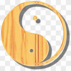Wood Texture Symbol Circle - Símbolo Yin Yang En Madera, HD Png Download - wood background png