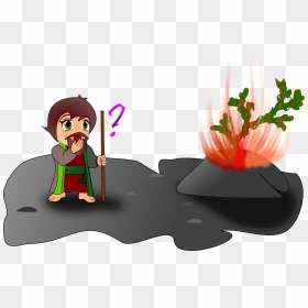 Moses And The Burning Bush Clip Arts - Moses Burning Bush Clip Art, HD Png Download - flower bush png