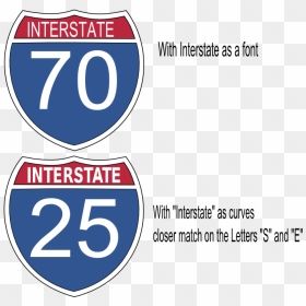 Interstate Highway Sign - Circle, HD Png Download - highway sign png