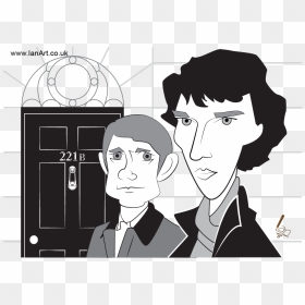 Sherlock Holmes And Watson Caricature - Benedict Cumberbatch Cartoon, HD Png Download - sherlock png