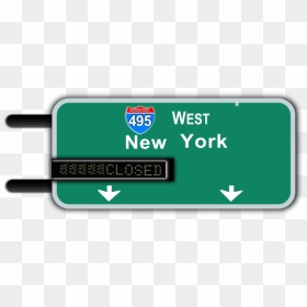 Vector Image Of Interstate Highway Sign With A Led - Sign 495 Riverhead Ny, HD Png Download - highway sign png