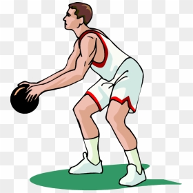 Free White Basketball Player Vector Clip Art Image - Sports Clip Art Free, HD Png Download - basketball emoji png