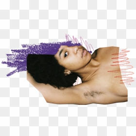Black Woman Lying Down With Eyes Open And Hair Under - Girl, HD Png Download - sexy woman png