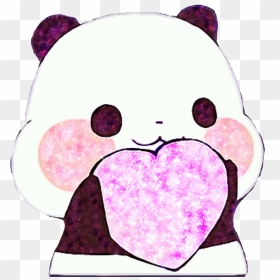#kawaii #panda #space #sticker #tumblr - Kawaii Cute Anime Panda, HD Png Download - kawaii heart png