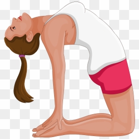 Camel Pose Yoga Cartoon, HD Png Download - vin diesel png