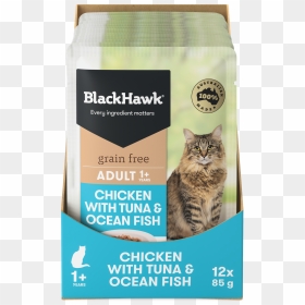 Black Hawk Chicken With Tuna & Ocean Fish Wet Cat Food - Black Hawk Grain Free Adult Chicken, HD Png Download - ocean fish png