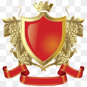 Золотая Корона, Золотой Щит, Золотой Венок, Лента, - Red And Gold Shield Png, Transparent Png - gold shield png