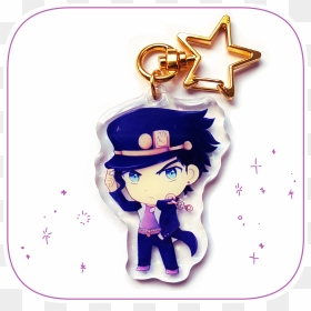 Image Of Jjba Jotaro Kujo Holographic Acrylic Charm - Cartoon, HD Png Download - jotaro kujo png