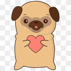 Kawaii Pug Png High Quality Image - Kawaii Pug Png, Transparent Png - kawaii heart png