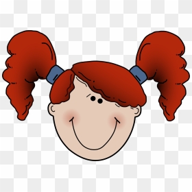 Hair On Head Cartoon, HD Png Download - ponytail png