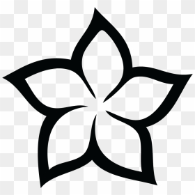 Frangipani Clipart Hawaiin Flower - Plumeria Clipart Black And White, HD Png Download - plumeria png