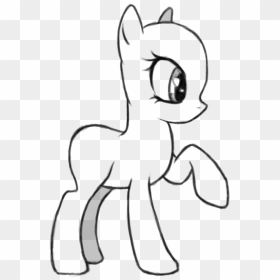Drawn Ponytail Outline - My Little Pony Oc Coloring Pages, HD Png Download - ponytail png