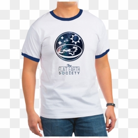 Ringer T-shirt, HD Png Download - flat earth png