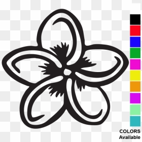 Draw A Tiare Flower, HD Png Download - plumeria png