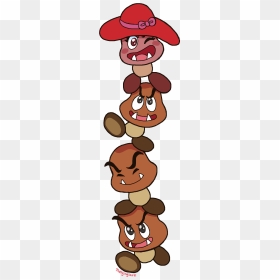 Goomba Stack - Cartoon, HD Png Download - goomba png