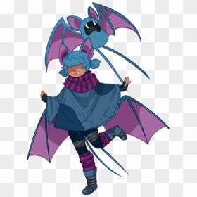 Gijinka Golbat, HD Png Download - zubat png