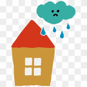 House Rain Clouds Clipart - 雨 家 イラスト, HD Png Download - cloud .png