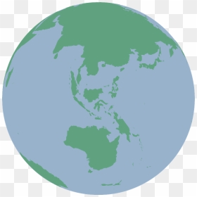 Earth With Asia And Australia Clipart - Earth, HD Png Download - asia png