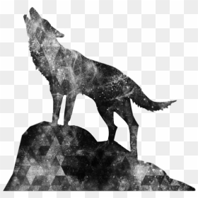 #wolf #howl #black #galaxy #glitter #freetoedit - Transparent Wolf Howling Png, Png Download - wolf howling png