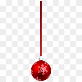 Red Snowflake Png Christmas Hanging Balls Png- - Christmas Long Hanging Balls, Transparent Png - hanging christmas ornaments png
