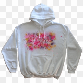 Hoodie, HD Png Download - white paint splatter png
