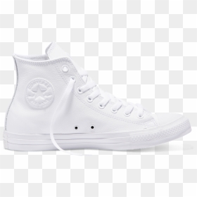 Chuck Taylor All Star Leather High Top White - Transparent Logo Of Converse All Star, HD Png Download - converse png