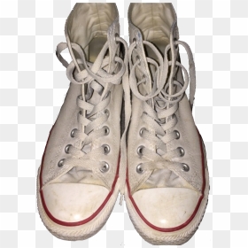 White Converse High Top Worn, HD Png Download - converse png