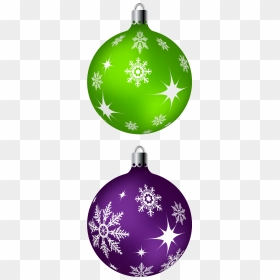 Green And Christmas Balls - Christmas Tree Ornaments Cartoon, HD Png Download - hanging christmas ornaments png
