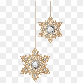 Ornament Snowflake Clipart Png Black And White Stock - Snowflake Ornament Png, Transparent Png - hanging christmas ornaments png